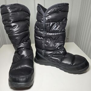 The North Face Thermoball Black Puffer Winter Boots Snow Ski Waterproof Womens 7